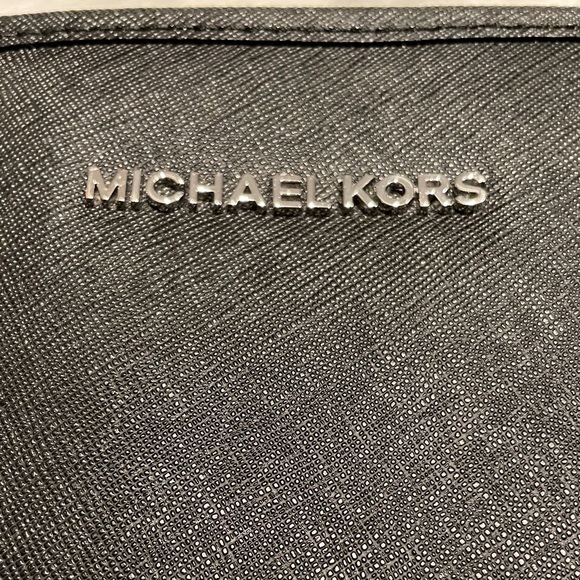 Michael Kors Black Sady Purse. Saffiano leather with silver accents - Picture 6 of 16
